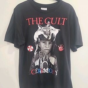 VINTAGE 1991 THE CULT CEREMONY SHIRT RARE BLACK LARGE ALTERNATIVE